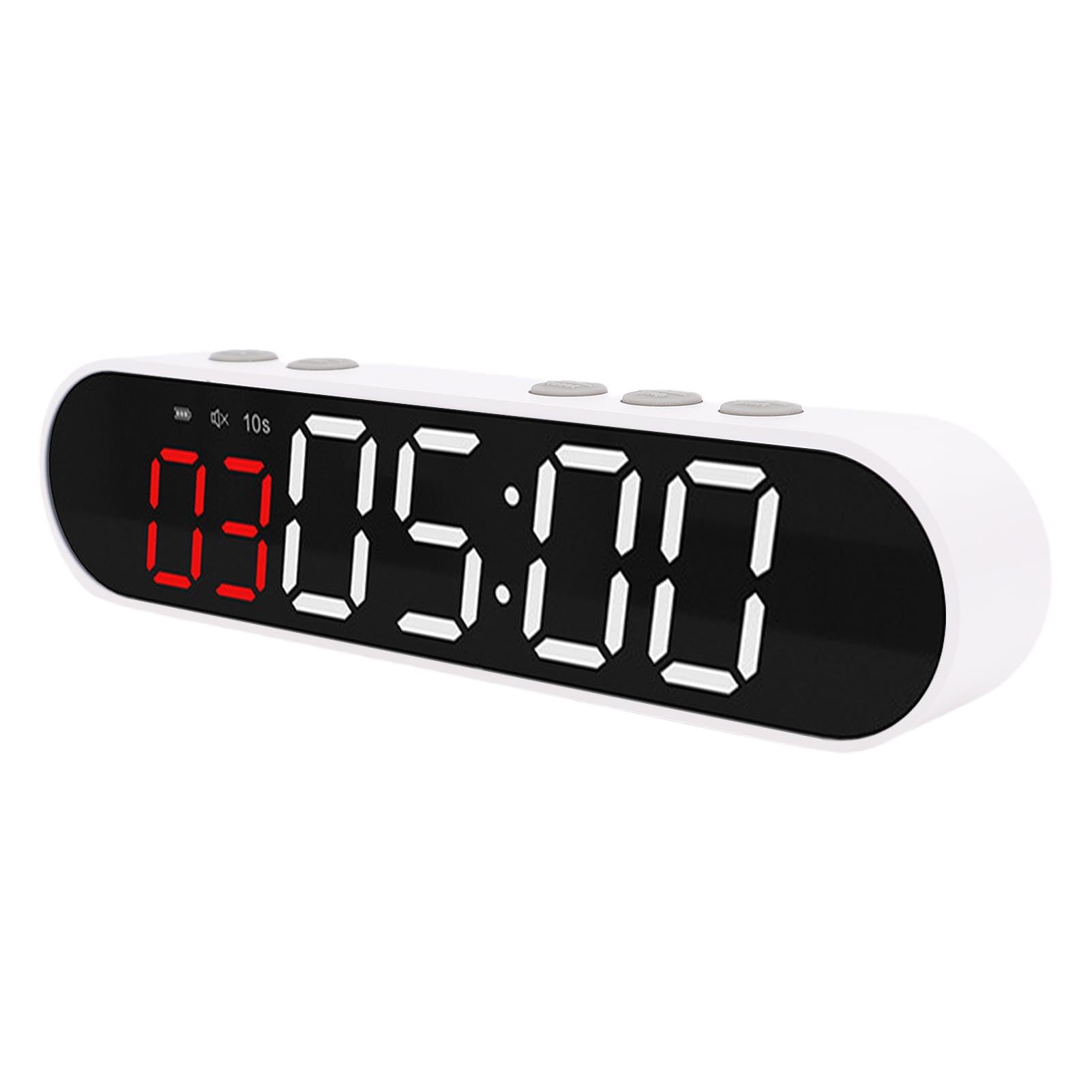 Generic Minuterie de Remise en Forme à Intervalles, Horloge de Sport Magnétique Portable, Chronomètre avec Télécommande, Batterie 1500 MAh pour Entraînement de Gymnastique à Domic
