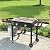 SKOK Foldable Gas Griddle-28 Inch Outdoor Propane Griddle, Portable Flat Top Gas Grill -30000 BTU Propane Fuelled, 2 Burners Table Top Griddle Station with Side Shelves