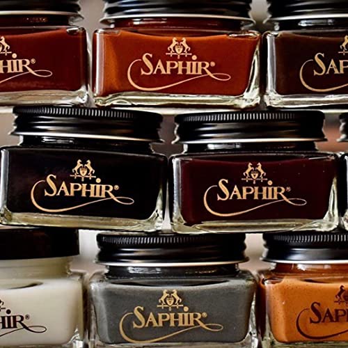Image of Saphir Medaille d'Or Pommadier Cream 75ml - Natural Cream Leather Shoe Polish, Leather Conditioner for Boots, Handbags