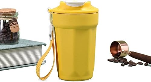 Miniatura 6 de Taza de café octogonal de acero inoxidable simple de las muchachas atractivas taza portátil para la oficina y el coche termo taza