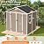 UDPATIO Resin Storage Shed 8 x 6 FT, Plastic Outdoor Storage Shed with Floor Outdside Storage Garden Patio Sheds with Lockable Door for Bike, Garbage Can, Tool, Brown