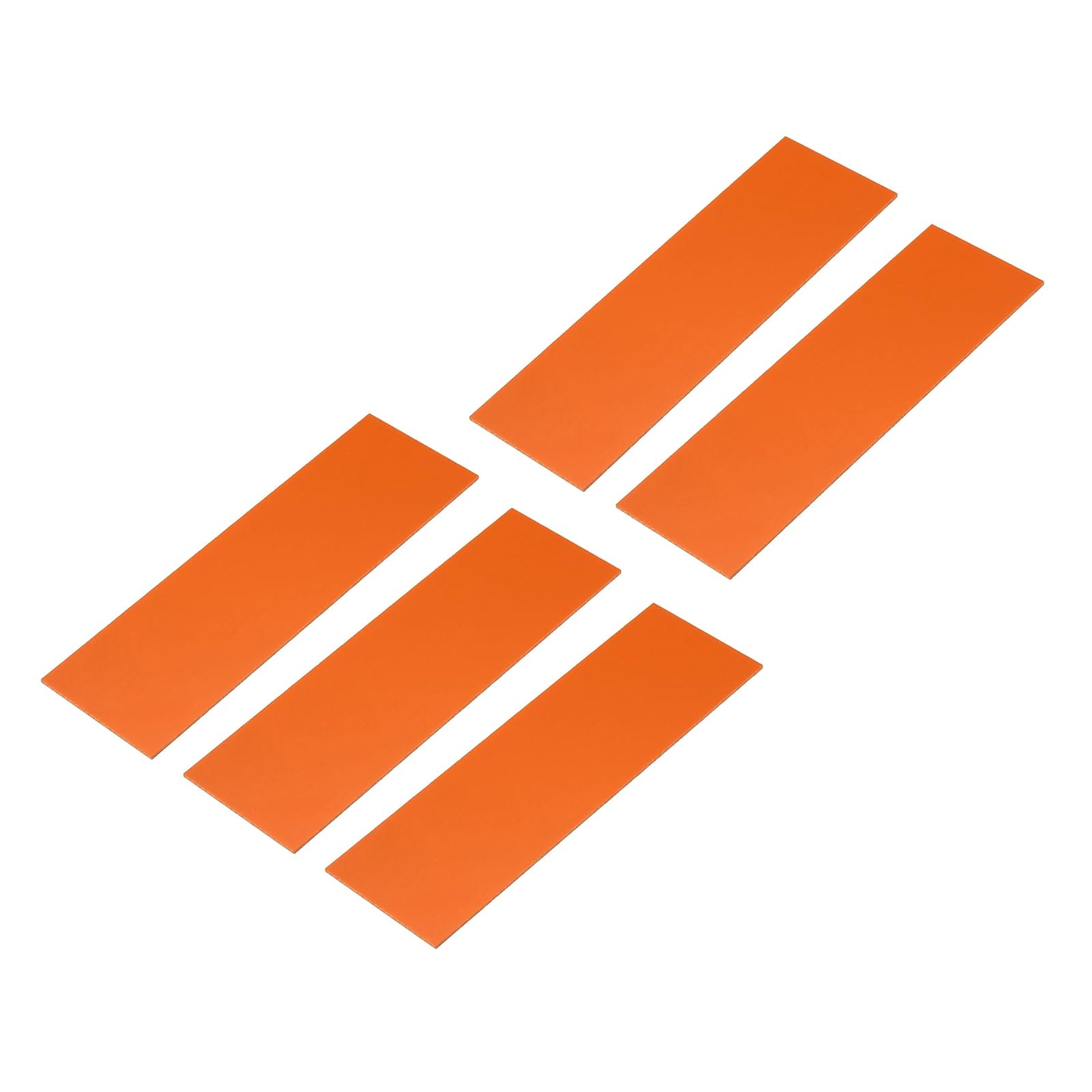 sourcing map 5Pcs Knife Handle Liner 6" x 2" x 0.04" G10 Spacer Sheets Handle Liners Material for Knife Scales Slabs Making Supplies Tool, Orange Yellow