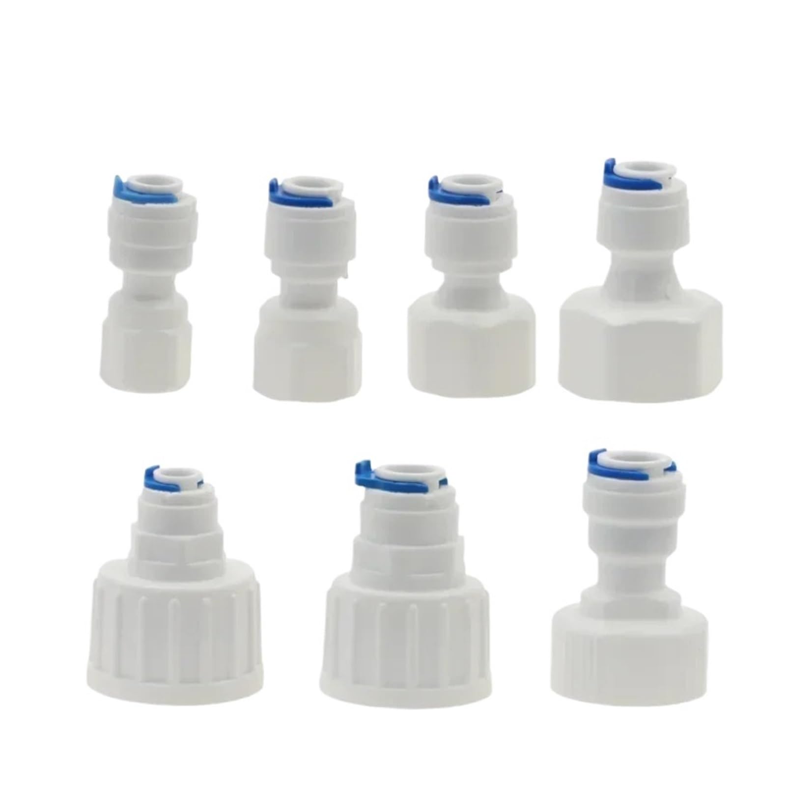 YAKUFAST Fit for 1/4" 3/8" OD Tube Pushfit to BSP Female Thread Pipe Quick Connector Fitting Aquarium Reverse Osmosis RO Water Dispenser(PCF 6.35mm-1I4)
