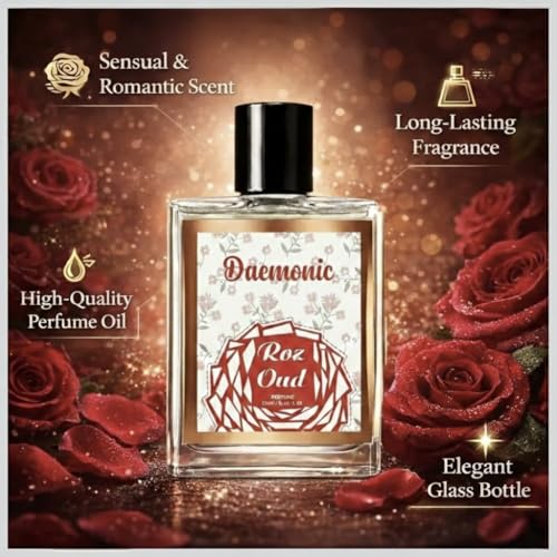 Image of Daemonic Roz Oud Perfume for Men & Women - Long Lasting Luxury Oud & Rose Fragrance | Premium Eau De Parfum