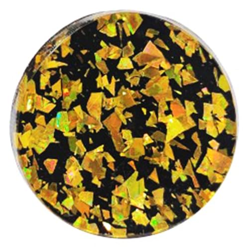 Bague artisanale moulée main en plexiglass d'exception aux reflets paillettes de luxe