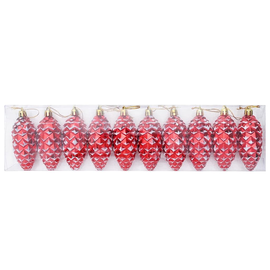 Piñas de abeto de Navidad de plástico, 40 unidades, 4 x 9 cm, colgante para árbol de Navidad, decoración de salón, decoración de Adviento, corona de Adviento y decoración festiva