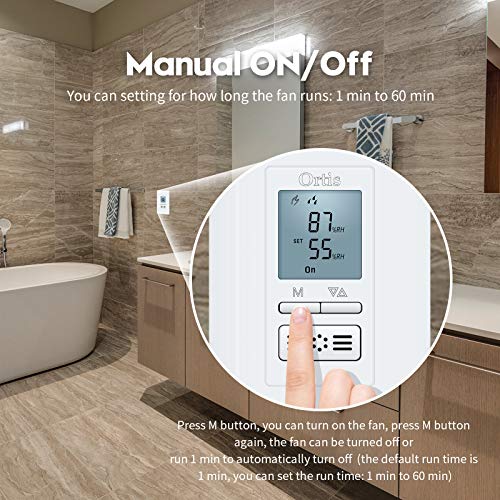 New-Generation-Humidity-Sensor-Switch-Ortis-in-Wall-Bathroom-Fan-Automated-Control-Switch-Air-Moisture-Detection-Neutral-Wire-Required-White-120V220V
