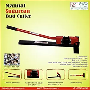 Global nature Agro Sugarcane Bud Cutter,Iron Manual Sugarcane Bud Cutter, Multicolour 1-1/2 Bud Size