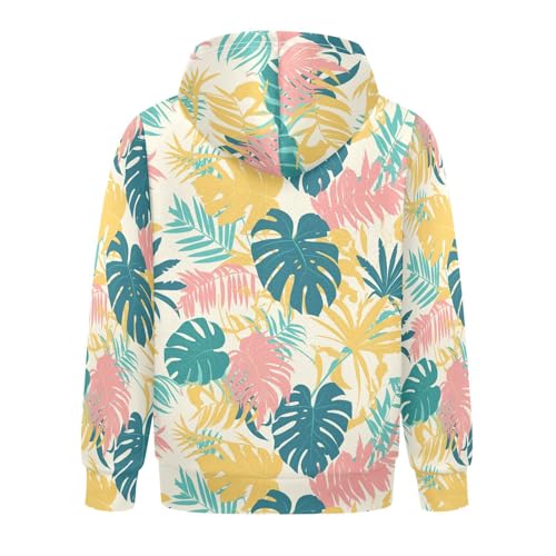 Leaves Monstera Blots Kids Boys Girls Sweatshirt Casual Hooded Pullover Hoodies with Kangaroo Pocket2