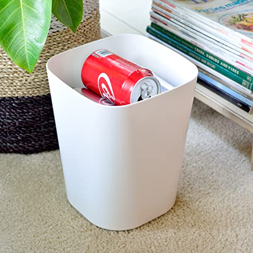 Youngever 2 Pack 5.5L Square Trash Can, Plastic Garbage Container Bin, Small Trash Bin for Home Office Living Room - Image 3