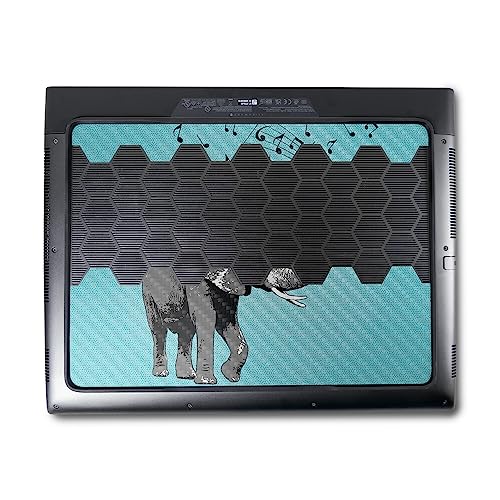 Image of MightySkins Carbon Fiber Skin Compatible with Alienware M18 R1 (2023) Full Wrap Kit - Musical Elephant | Protective, Durable Textured Carbon Fiber Finish | Easy to Apply | Made in The USA