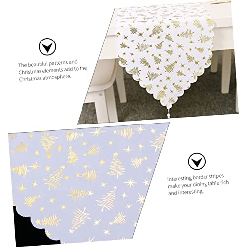 Chemin de table de Noël blanc anti-pli nappe lavable lot de 3 - 3