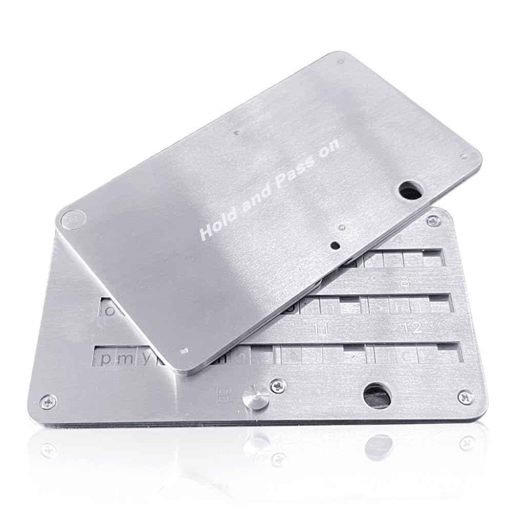 Amersis Crypto Seed Storage, Cryptosteel Capsule Metal Wallet, Cold Storage Backup, 24 Words Bitcoin Key Phrase Storage, Steel Plate, Compatible with Ledger, Trezor, KeepKey