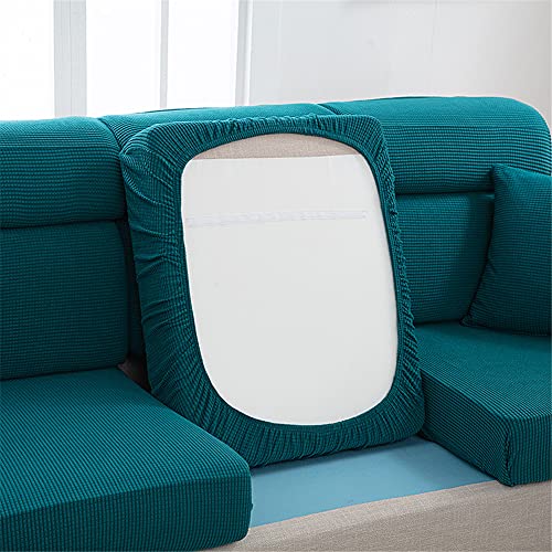 Housse de coussin de canapé en polaire extensible pour coussin individuel (bleu sarcelle, housse d'appui-tête) Cover