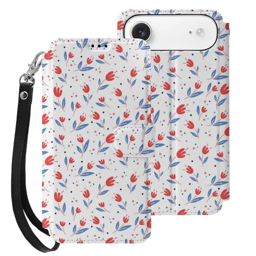 iphone 17用 ケース 花柄 手帳型 と互換性のある カード収納 いphone17用 カバー 手帳型 Puレザー 横置きスタンド機能 折りたたみ スマホケース スタンド付き アイフォン 17用 ケース 内蔵マグネット 開閉式 財布型 軽量 薄型 耐衝