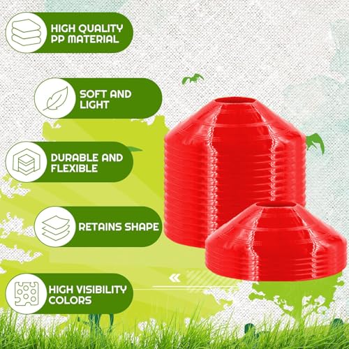 Image of Fitfix Disc Cones Set |Space Marker| - Soccer Cones for Training, Football, Kids, Sports, Field Cone MarkersPro Disc Cones Set |Space Marker| - Footbal Field Cone Marker