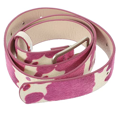 Adjustable Cow Print Western Belt for Women PU Leather Waist Belt with Fashionable Black and White Animal Pattern for Jeans Casual Outfits and Daily Wear