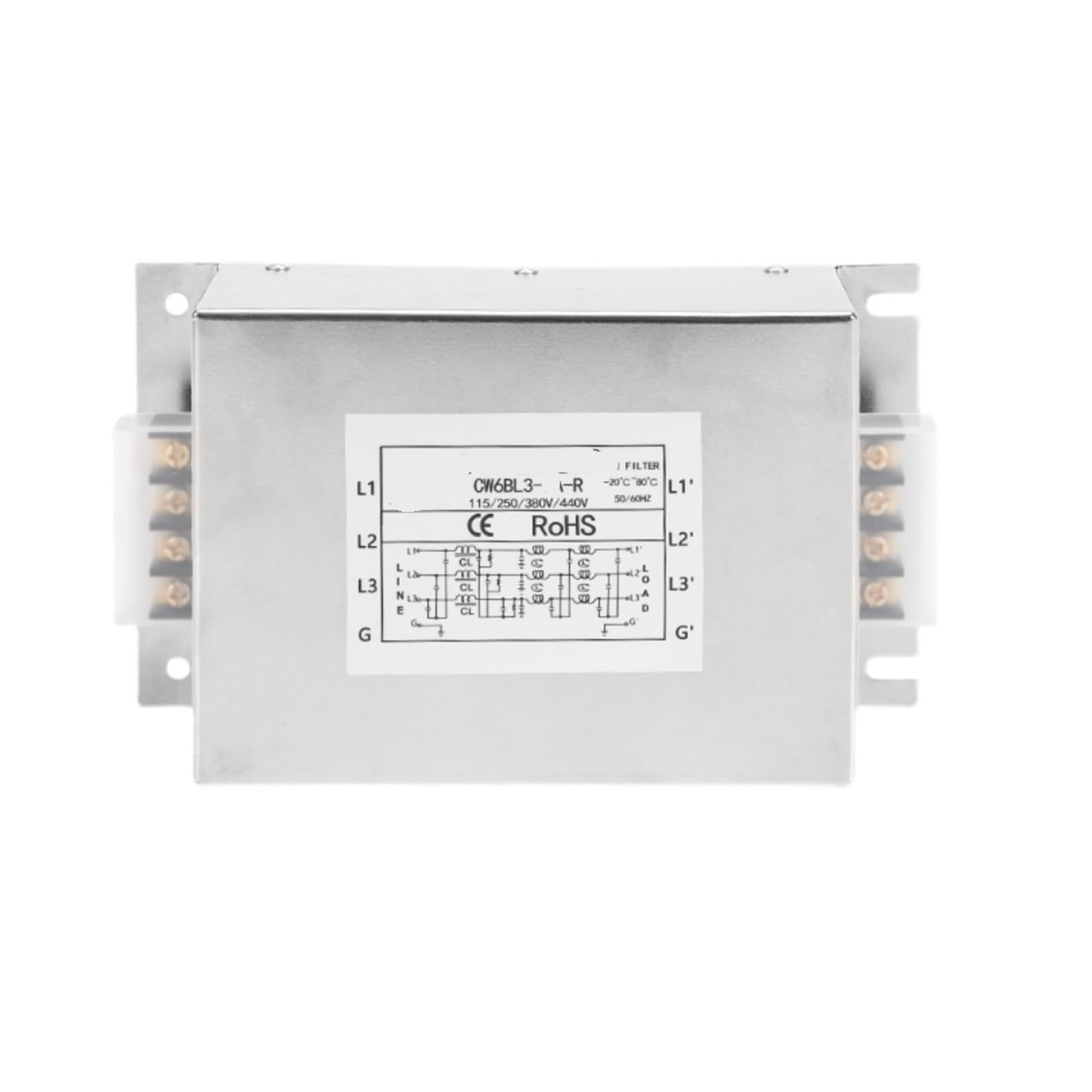 WBBAYDRFR Three-Phase Three-Stage Power Filter 380v AC Anti-Interference Purifier CW6BL3-20A(CW6BL3-30A-R)