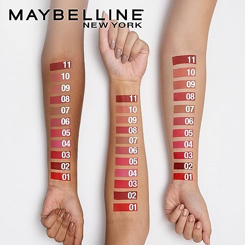 Image of Maybelline New York Lipstick, Matte Finish, Non-Sticky and Non-Drying, Sensational Liquid Matte, 02 Soft Wine, 7ml (Pack of 2)