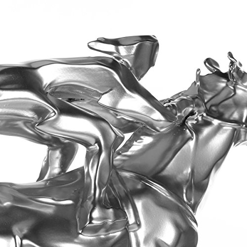Huiop Horse Racing Knight Resin Sculpture Statue With Base Electrosilvering Effect Racer And Horse Indoor/Outdoor Decoration #TOP2
