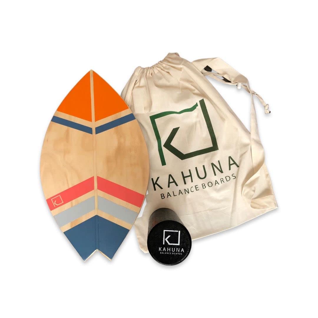 “Mini Surf” Model Balance Board (Medium) Handmade in Mexico from pine plywood, ideal for beginners. Balancing Board to Sculpt & Build Core Stability - Exercise Equipment