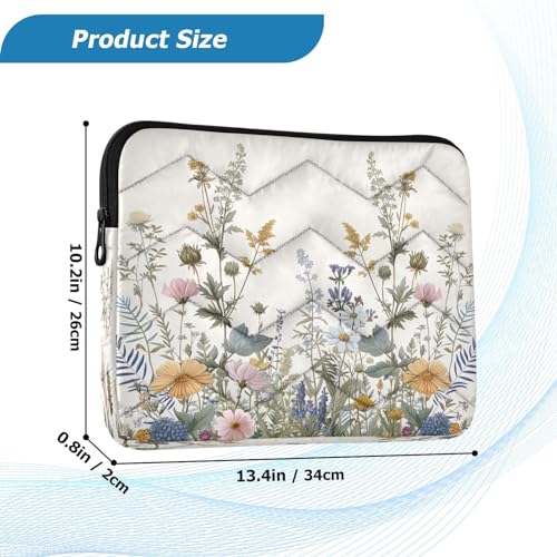 Funda para laptop 13-14 pulgadas impermeable con diseño de flores miniatura 3