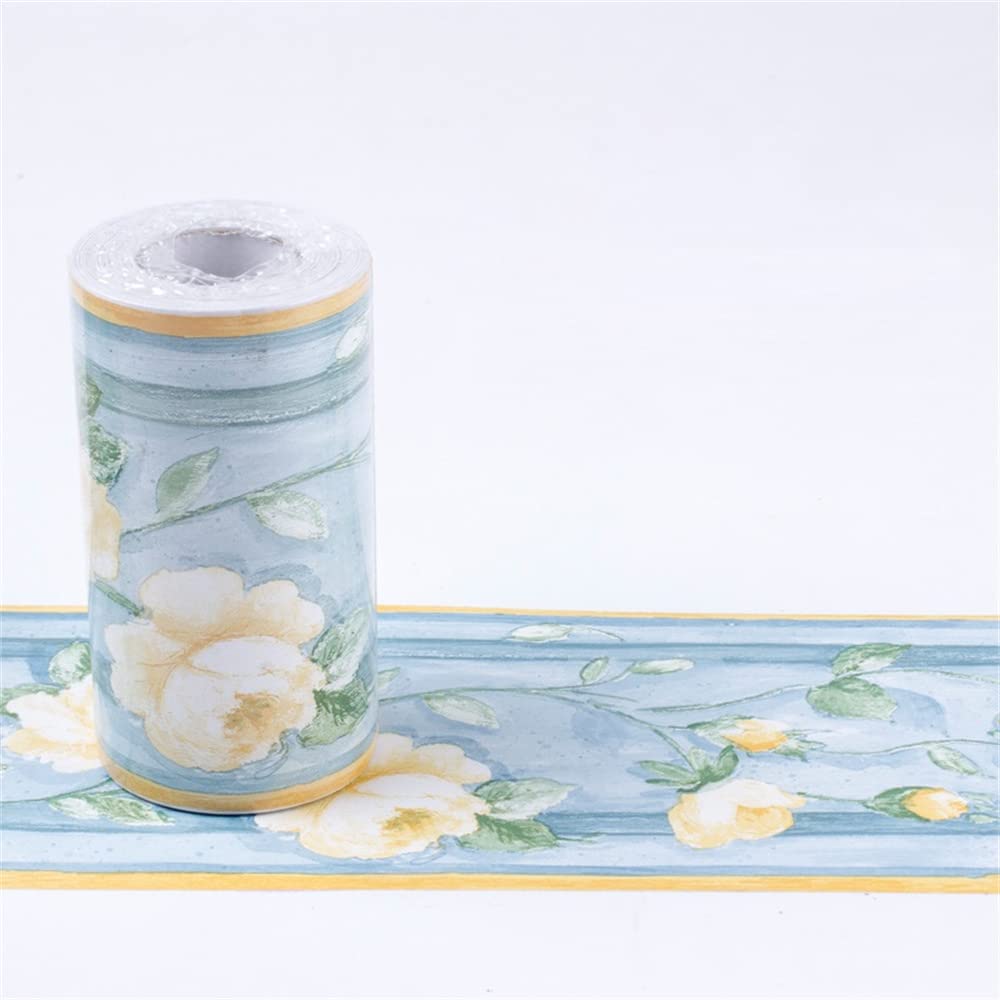 Lyhydma 9 Wallpaper Border 10M/Roll Self Adhesive Waterproof Waist Lines Wallpaper Bathroom Skirting Line Decor Baseboard Corridor Floor Borders Sticker(9)