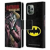 Sistema de cierre magnético Head Case Designs Licenciado Oficialmente Batman DC Comics La Broma de Matar Fundas de cómics Famosas Carcasa de Cuero Tipo Libro Compatible con Apple iPhone 11 Pro