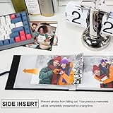 Vienrose Photo Album 6x4 Linen Fabric Cover, Mini Picture Book with Pockets, Clear Pages Holds 52 Photos, Small Postcards Photobook Beige 1 Pack - Image 3