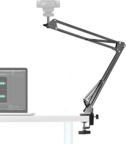 Abrazadera de computadora Mount Suspension Boom Scissor brazo soporte de trípode para Logitech cámara web C922 C930e C930 C920 C615
