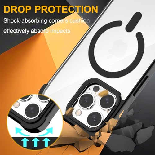 Coque iPhone 16 Pro aimantée MagSafe cordon noir ajustable et coque transparente
