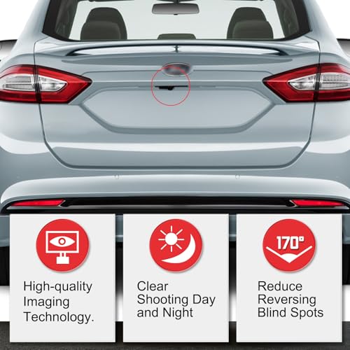 Image of ES7Z-19G490-A Rear View Park Assist Backup Camera Compatible with 2013 2014 2015 2016 Ford Fusion Parking Assist Camera Replace# ES7T19G490A (ES7Z-19G490-A)