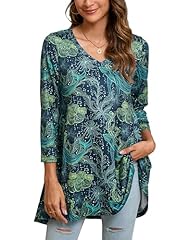 Plus Size Tunics Navy Blue Printed
