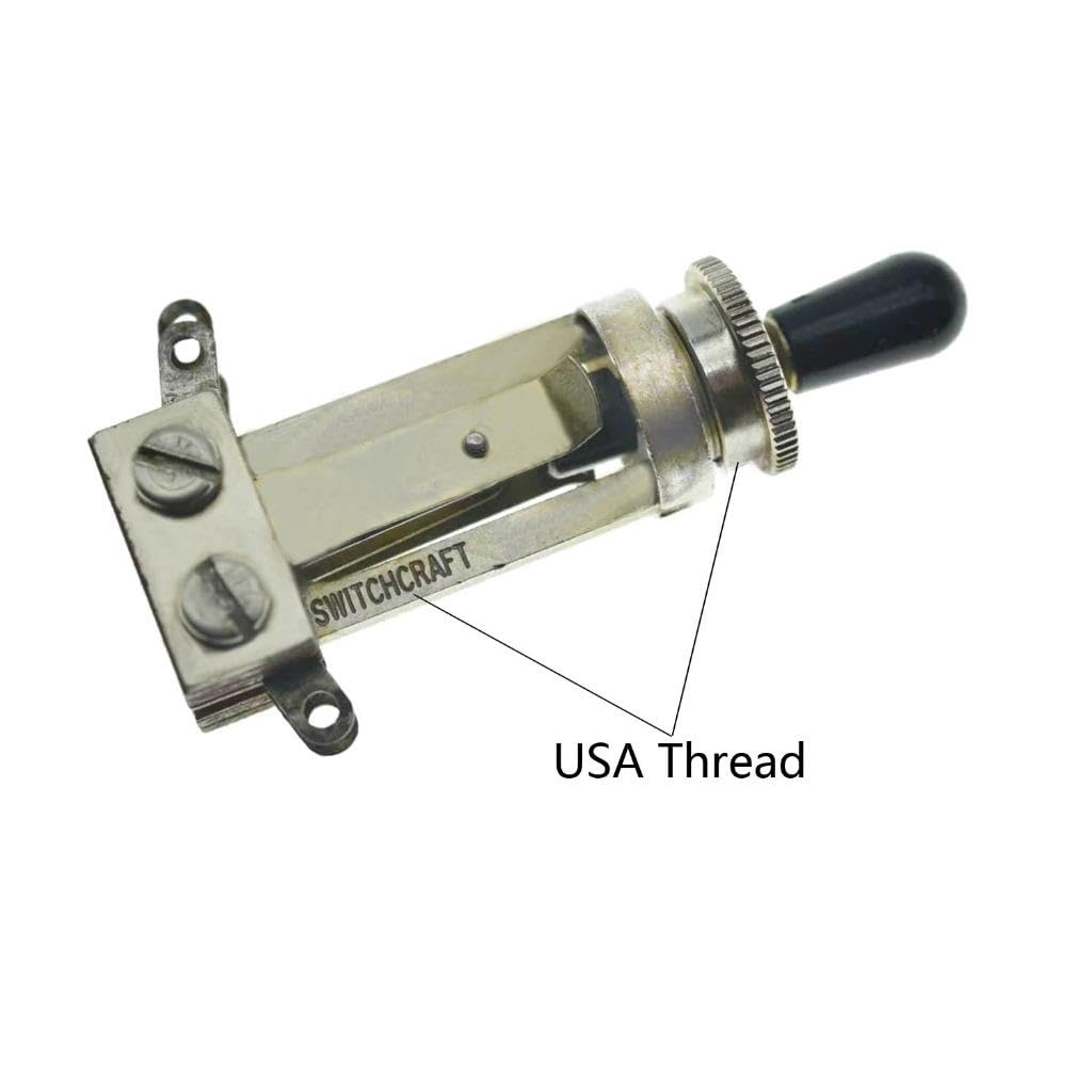Dopro Pack van 10 USA Spec 15/32 Fijne Gekartelde LP Gitaar Toggle Schakelaar Moer Voor Switchcraft Schakelaars Zwart