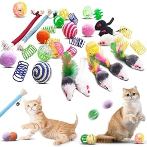 YULOYI Katzenspielzeug 34 Stück Interaktives Set