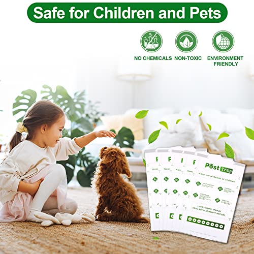 Protecker Super Sticky Glue Traps Bugs Mice Pest Control, Mouse Traps Indoor Home No Kill Safe Pets Strong Enough,Insect Snap Trap Sticky Indoor Glue Boards Easy To Use Around The House,20Pcs #TOP2
