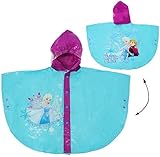 Regenponcho / Regencape - Disney die Eiskönigin - Frozen - Gr. 110 - 116 - 122 - Circa 4 bis 6 Jahre - für Mädchen & Jungen / für Schulranzen - wasserdich..