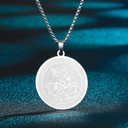 Saint George collier pendentif chrétien : le cadeau idéal pour lui