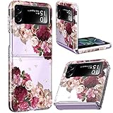 ACKETBOX Galaxy Z Flip 3 Case,Glitter Clear Sparkly Bling TPU Built-in Non-Slip Mat Impact Resistant