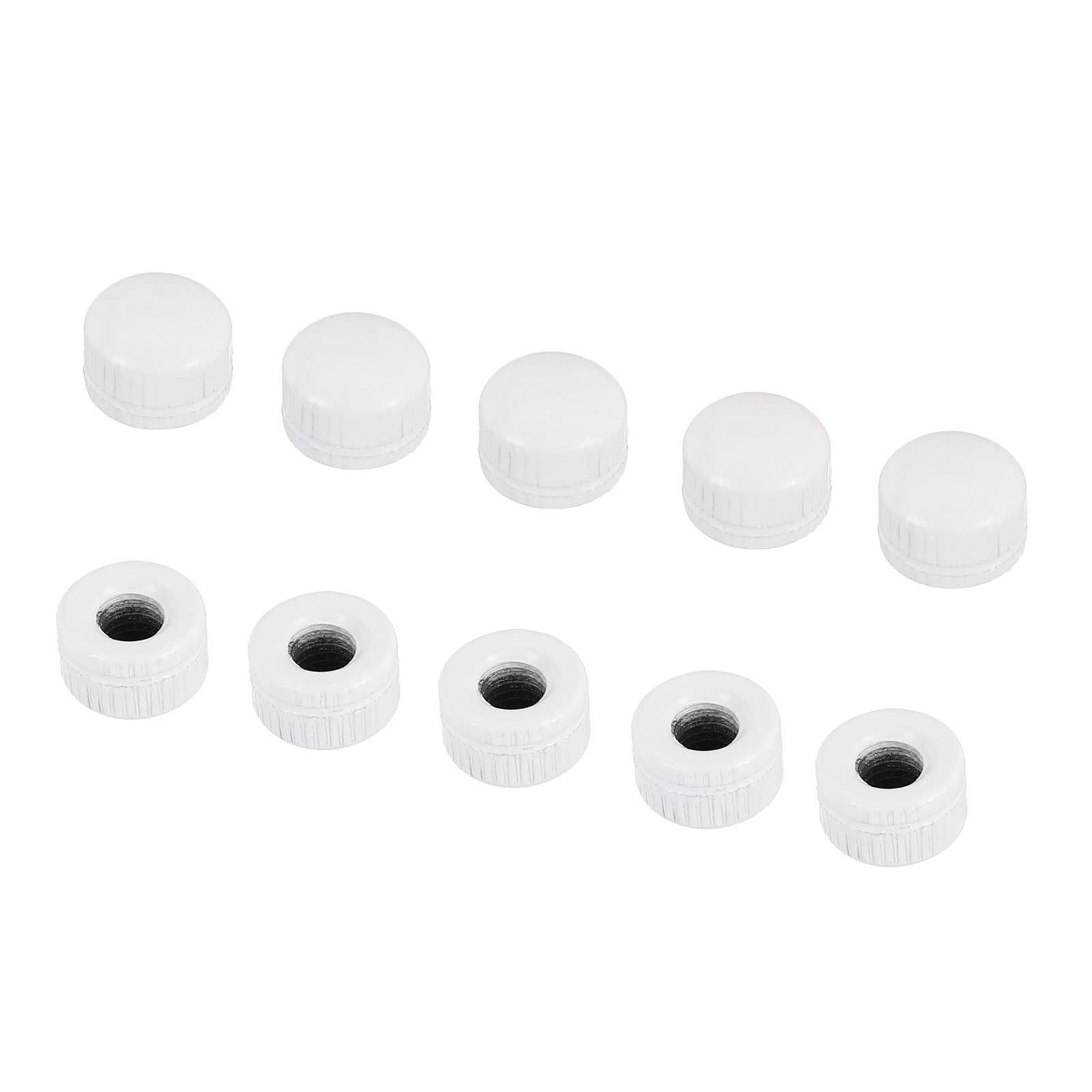 PATIKIL M5x0.8 Cap Nut, 15 Pack Acorn Nut Screw Knob Cap Insert Bolt Cover Female Thread Knurled Decorative Hardware Fittings Light Fixtures White