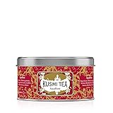 Kusmi Tea Aqua Rosa Herbal Tea - Hibiscus, Apple, Red Berries, Blackberries, Sweet Blackberry Leaves, and Elderberry Infusion Caffeine-Free (4.4 Tin 50 Servings)
