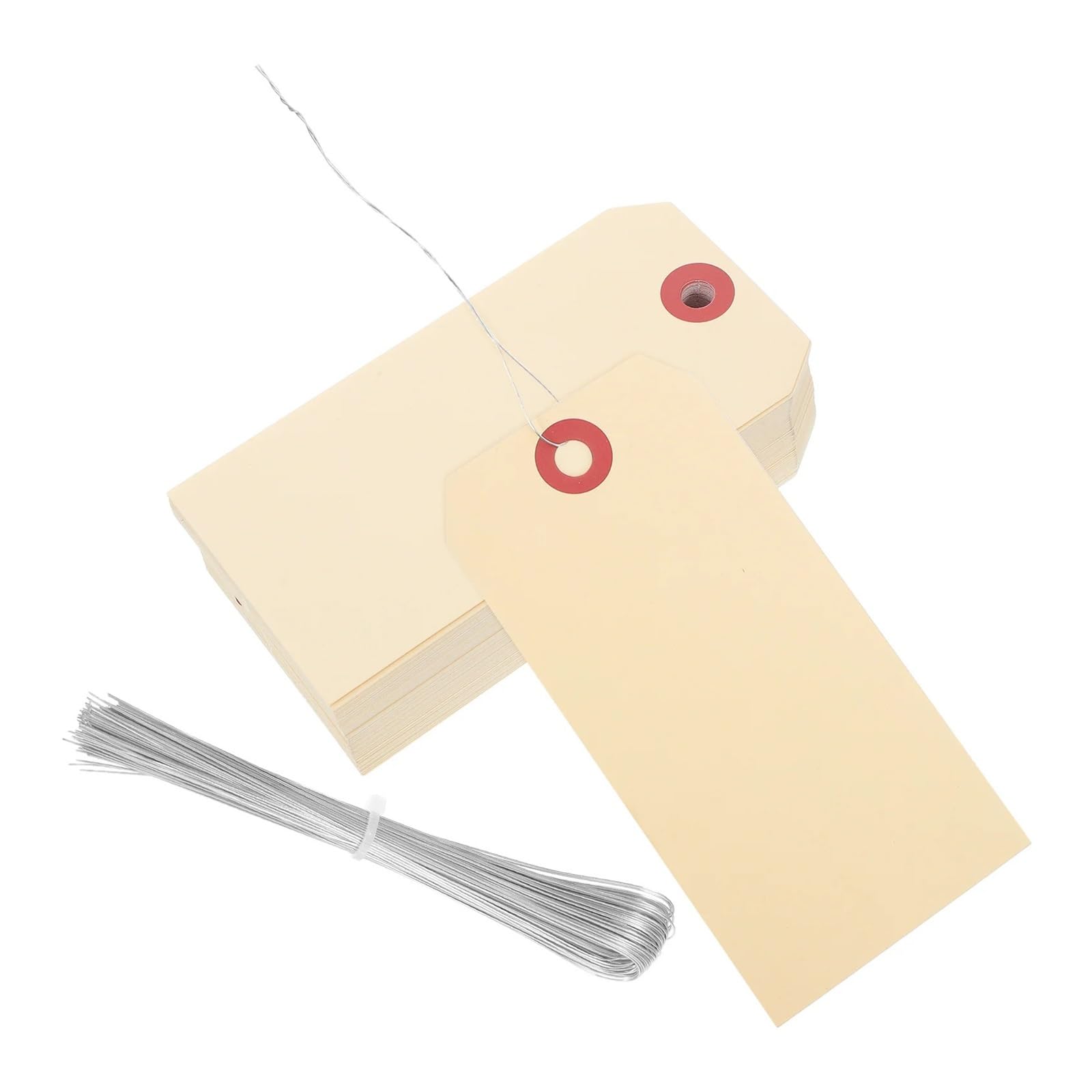 Lot de 200 étiquettes de prix avec ficelle - Œillets métalliques - Étiquettes vierges avec fer à repasser