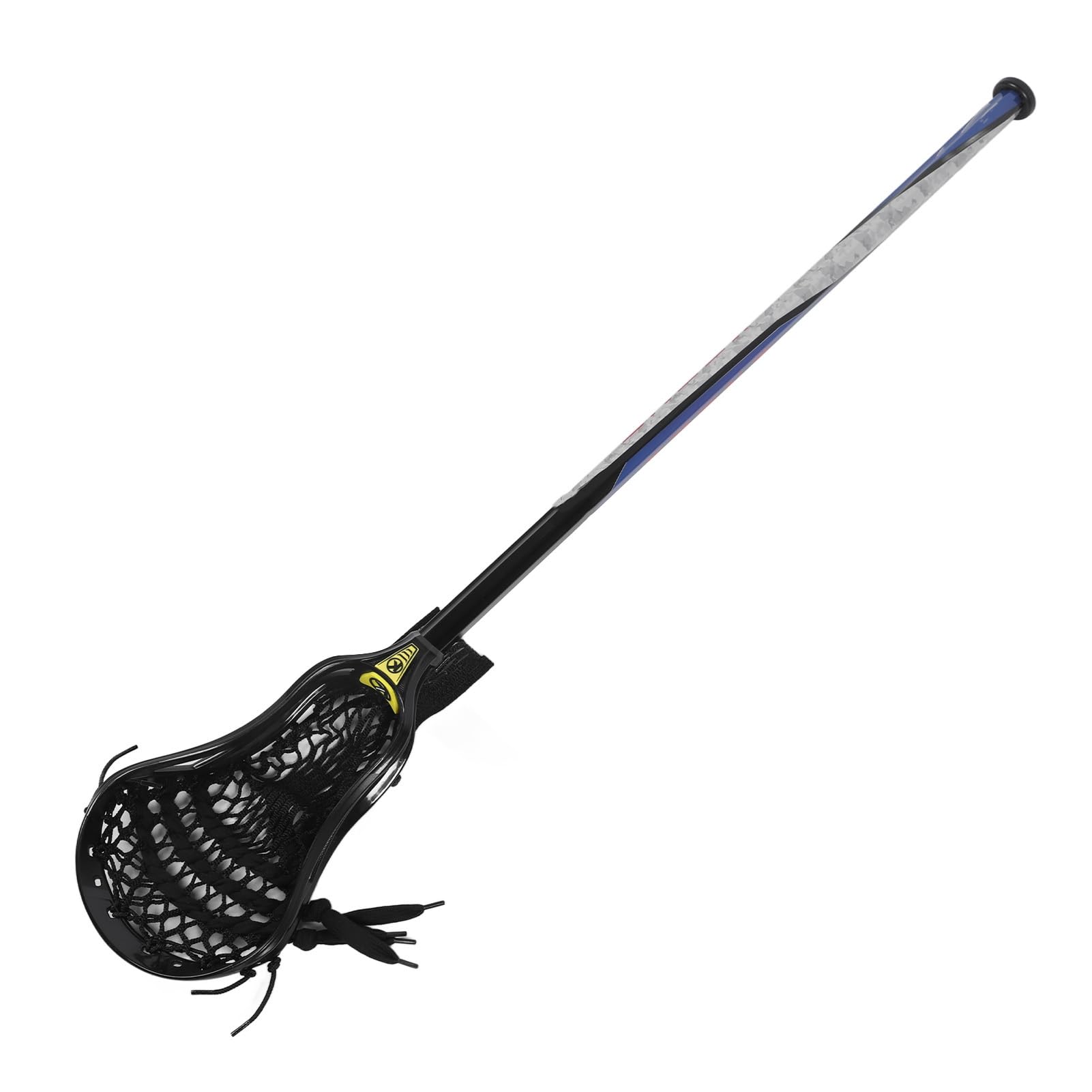 Lacrosse-Stick-Set für Jungen, Glänzendes Professionelles Lacrosse-Stick-Set Zur Verbesserung des Lernens, Stark mit Nicht Fallender Schwanzkappe Zum Üben (schwarzes Netz)