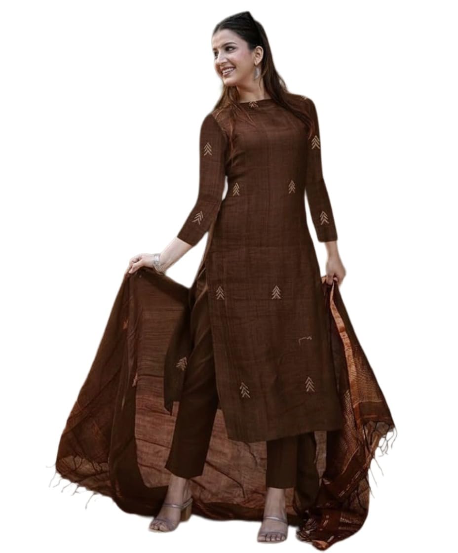 gosriki Women Kurta Set | Rayon Viscose Printed Straight Kurta with Pant & Dupatta | Ethnic Wear for Women | Indian Casual Office Daily Summer Outfit-picture-37