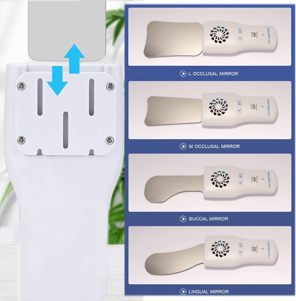 Dental zweiseitigen Reflektor fotografischen, Dental Fotografie Spiegel | Anti-Beschlag Intraoral Spiegel mit LED-Griff, Zahnarzt Oral Care Tool
