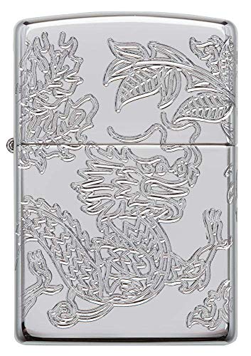Encendedor Zippo Armor Dragon Phoenix bolsillo miniatura 2