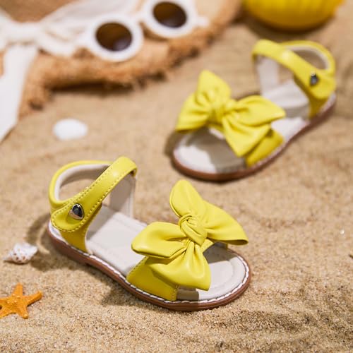 Image of ESTINE Toddler /Little Kid Girls Bow Open Toe Flat Evening Dress Sandals