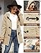 Nadeer Plüsch Jacken Für Damen Mantel Trenchcoat Kapuzenjacke Hornknöpfe Winter Parka Wollmäntel Winterjacke Fleece Hoodie Coat Pullover Kapuzen Wintermantel(Khaki,M)