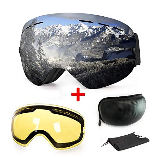 Extra Mile 【2019New】 Ski Goggles, Anti-Fog UV Protection Winter Snow Sports Snowboard Goggles