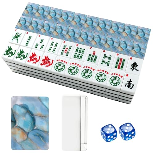 Juego Americano de Mahjong con 166 Fichas Acrílicas miniatura 1